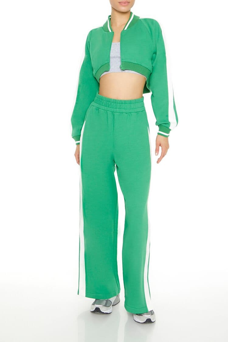 Spor Striped-Trim Ceket