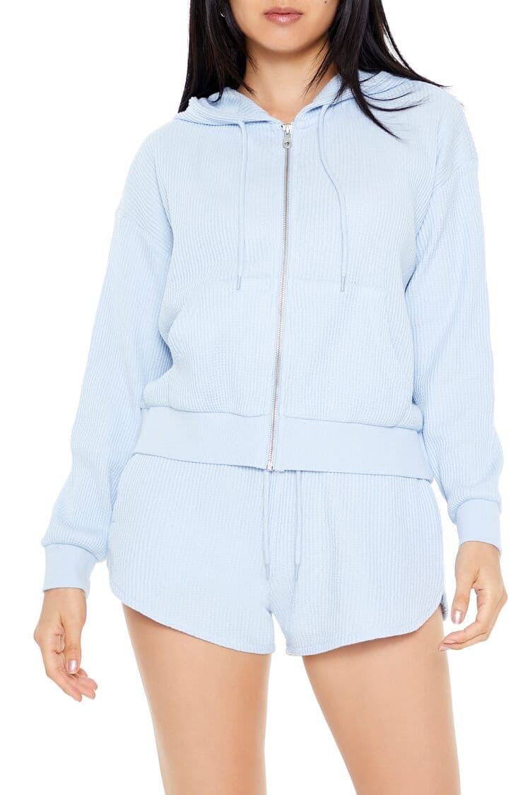 Termal Fermuarlı Kapüşonlu Sweatshirt