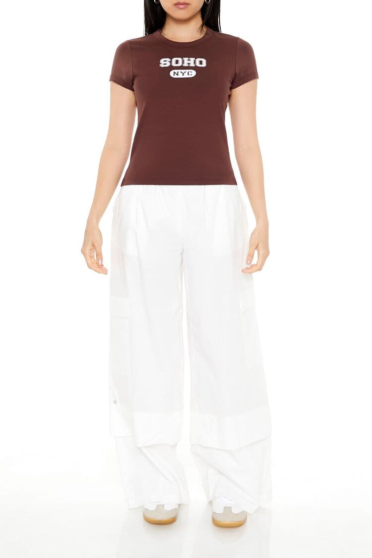 NYC Baskılı Baby Tee Tişört