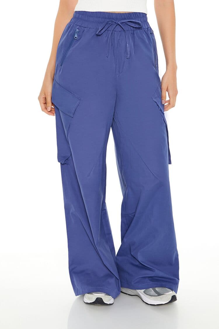 Drawstring Wide-Leg Kargo Pantolon