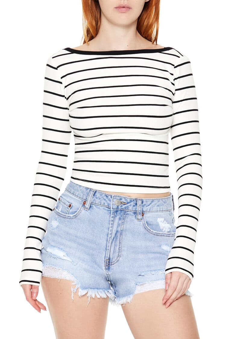 Çizgili Uzun Kollu Tişört