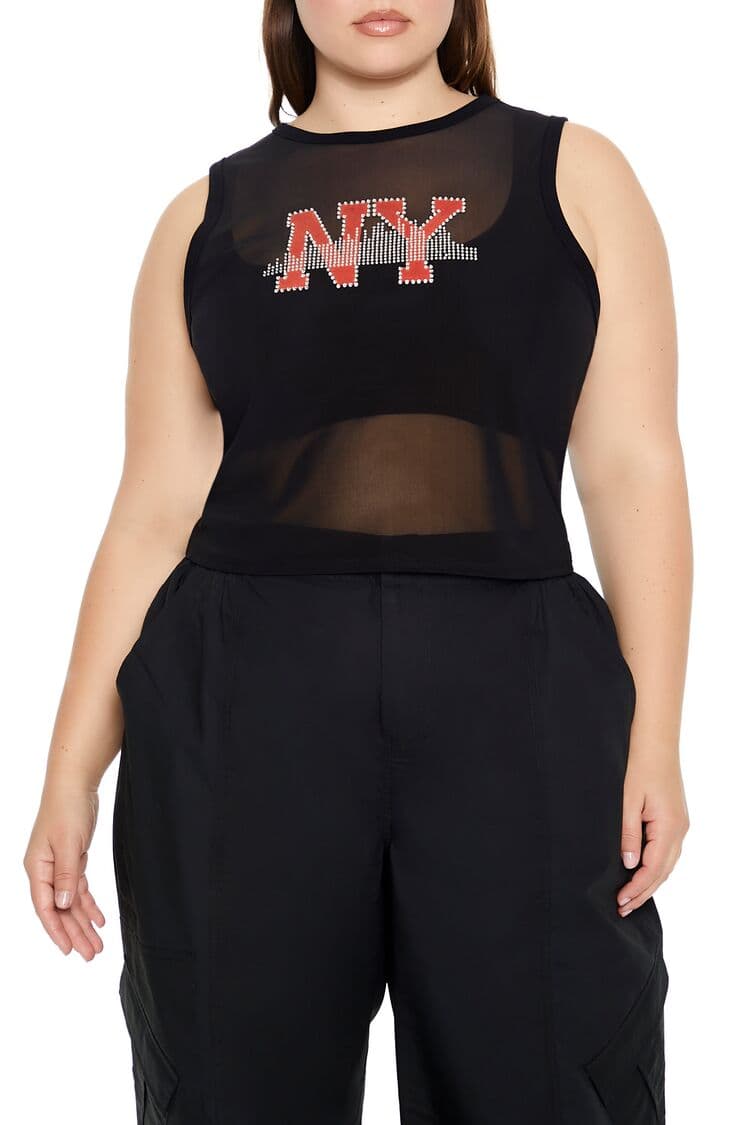 Plus Size Taş İşlemeli Crop Bluz