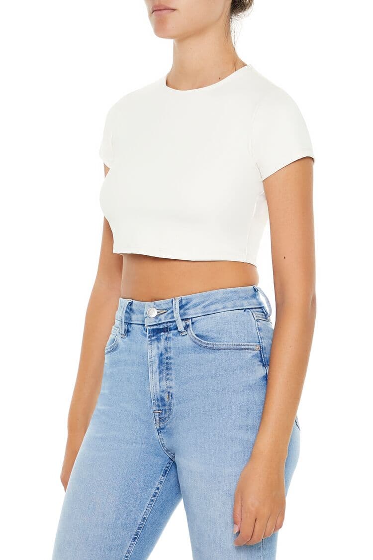 Şekillendirici Crop Tişört