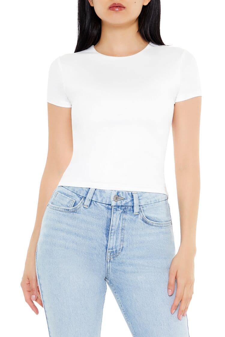 Şekillendirici Yuvarlak Yaka Tişört