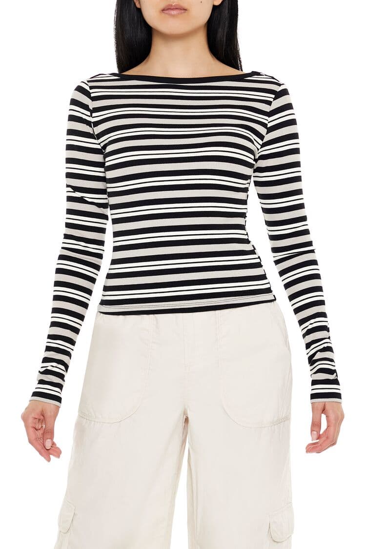 Çizgili Uzun Kollu Tişört