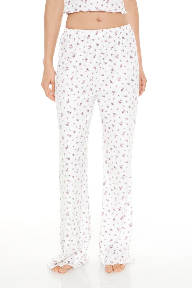 Çiçek Desenli Pijama Altı