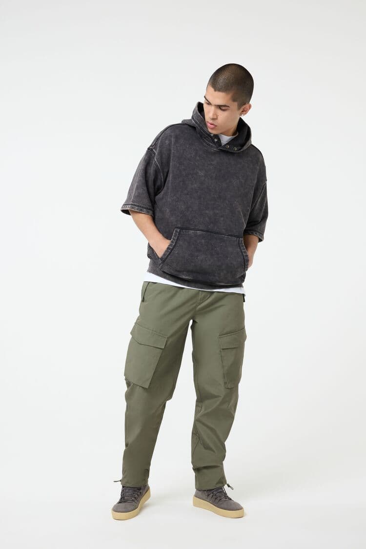 Slim-Fit İpli Kargo Pantolon