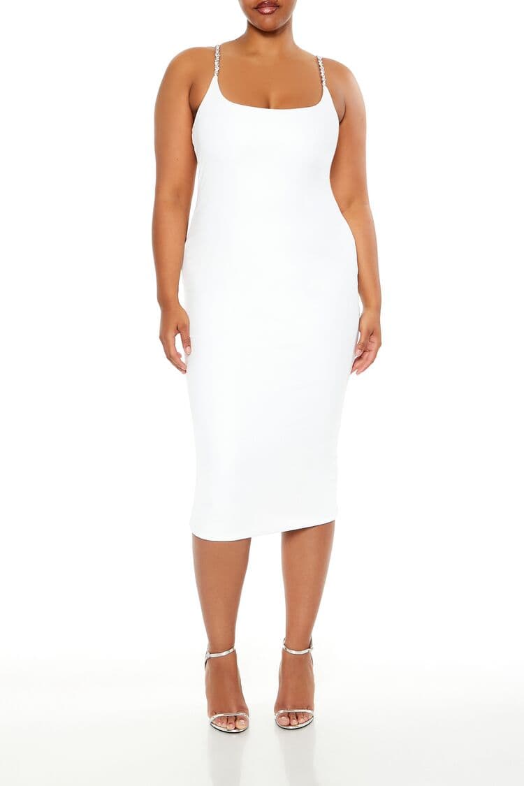 Plus Size Şekillendirici Midi Elbise