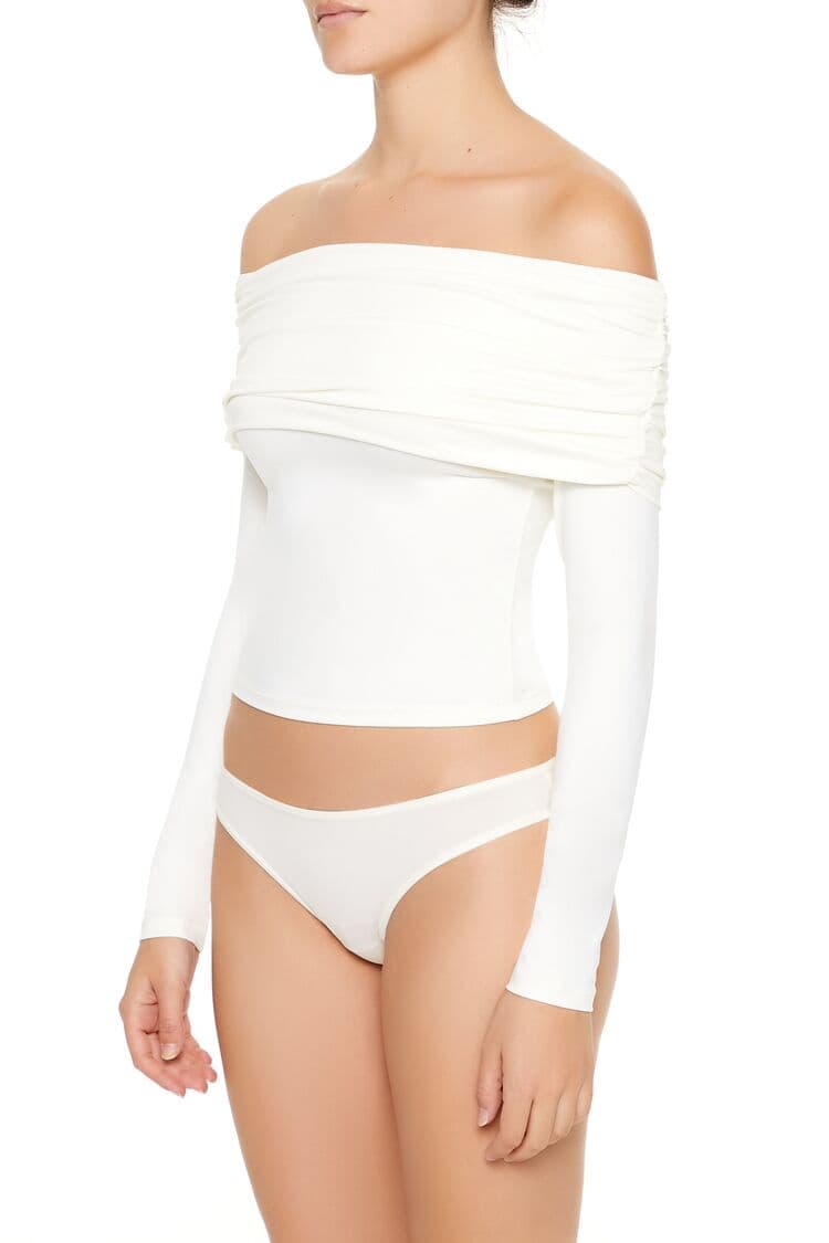 Şekillendirici Madonna Yaka Bluz