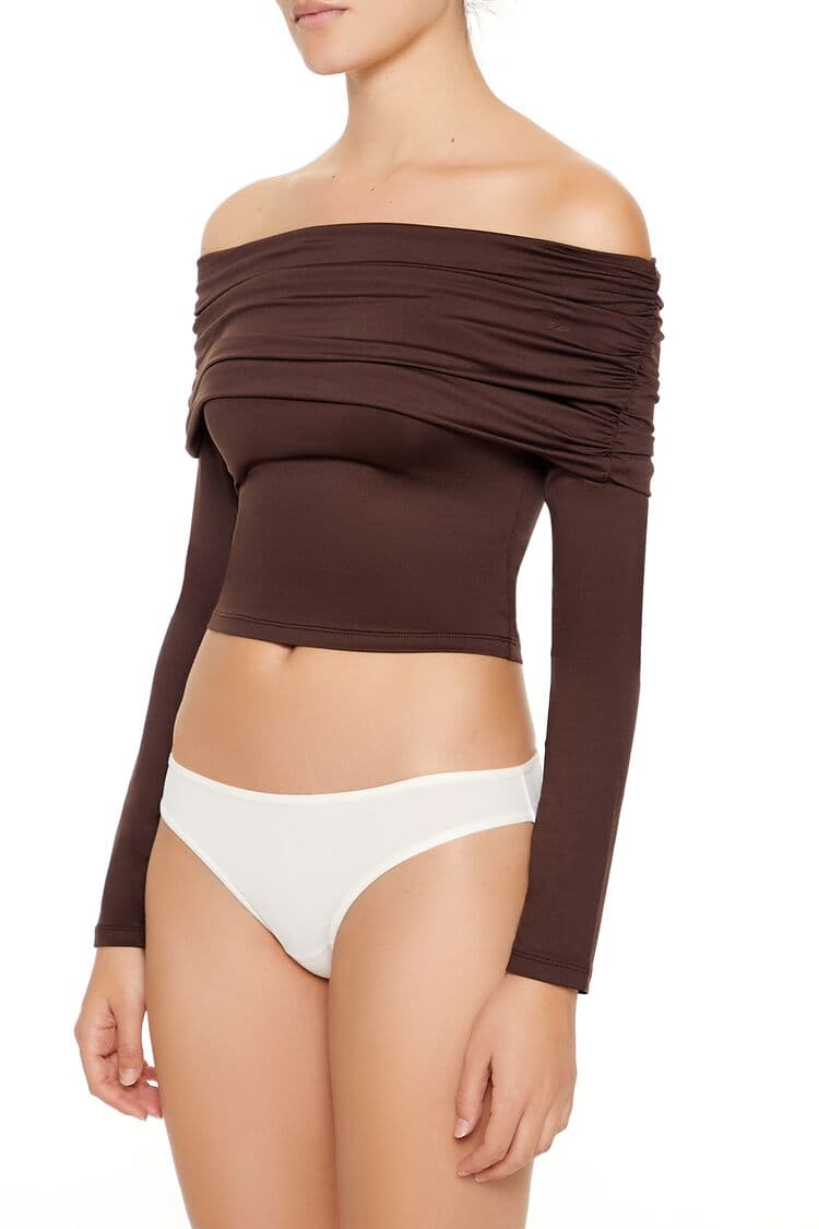 Şekillendirici Madonna Yaka Bluz