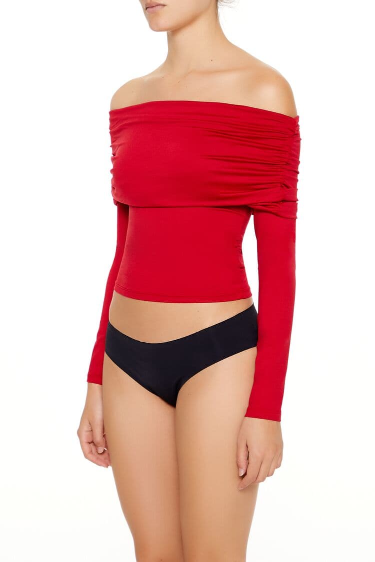 Şekillendirici Madonna Yaka Bluz