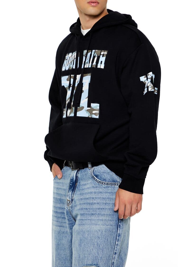 Baskılı Kapüşonlu Sweatshirt