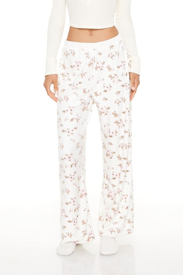 Çiçek Desenli Pijama Altı
