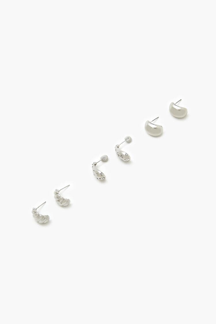 Taşlı Halka Küpe Seti