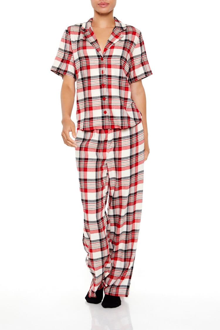 Ekose Gömlek ve Pijama Altı Takımı
