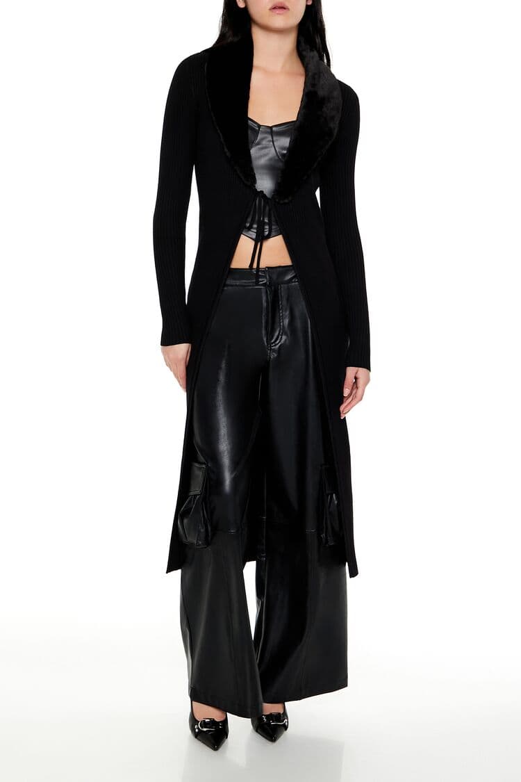 Suni Kürk Detaylı Hırka