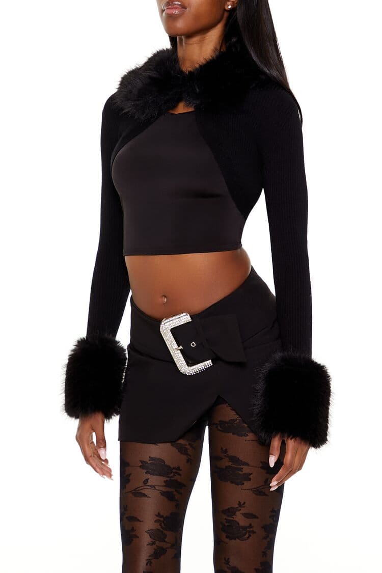 Suni Kürk Detaylı Bolera