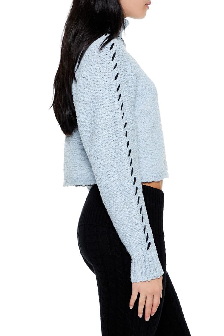 Dikişli Yüksek Yaka Kazak