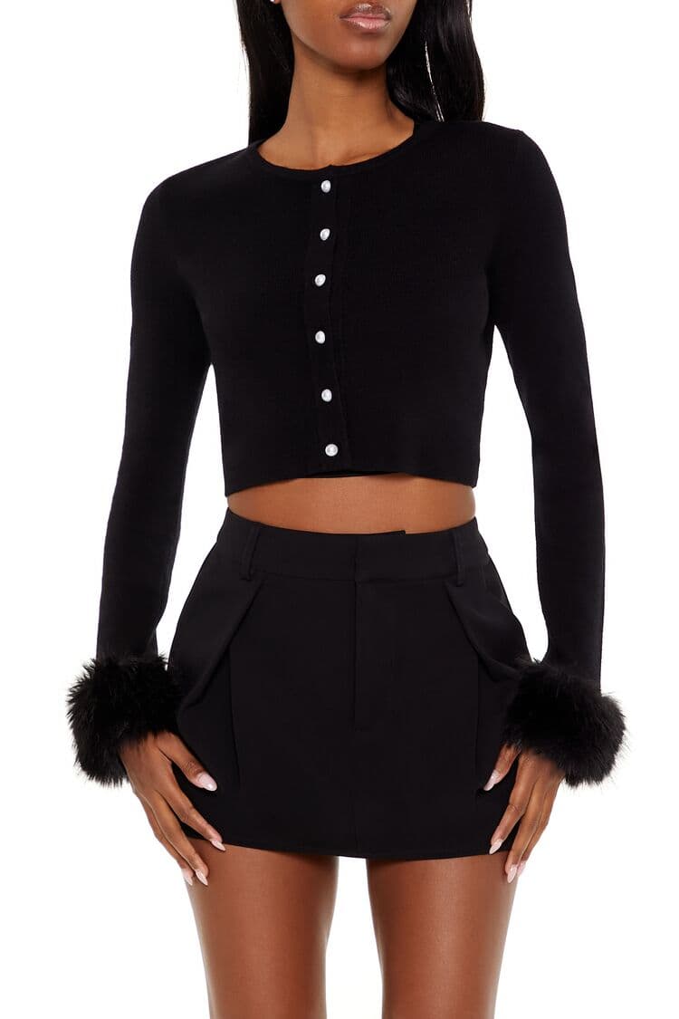 Suni Kürk Detaylı Hırka