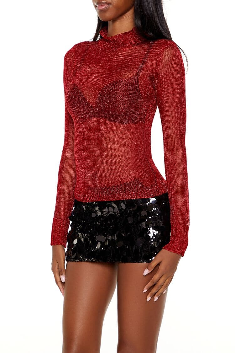 Simli Yüksek Yaka Kazak