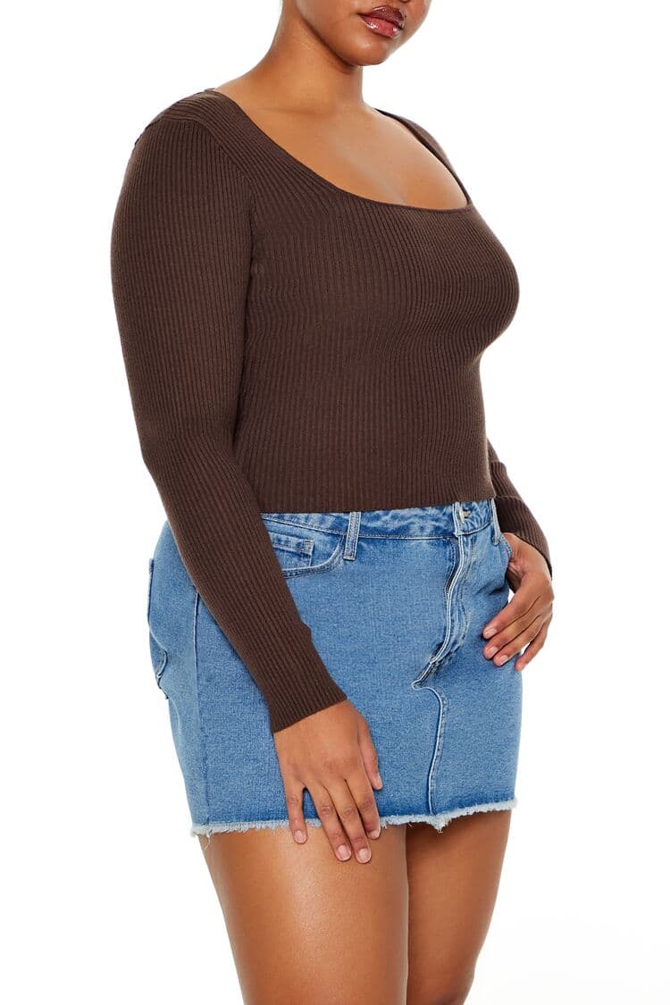 Plus Size Kare Yaka Kazak