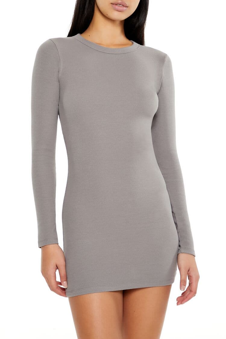 Uzun Kollu Vücuda Oturan Mini Elbise
