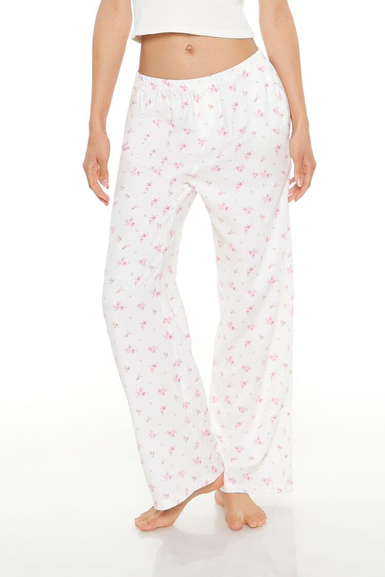 Çiçek Desenli Pijama Altı