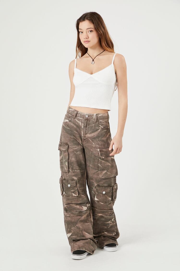 Kamuflaj Desenli Kargo Pantolon