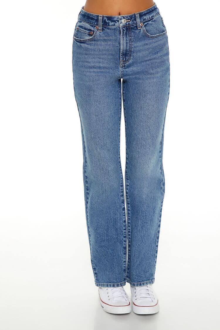 High-Rise Straight Jean Pantolon