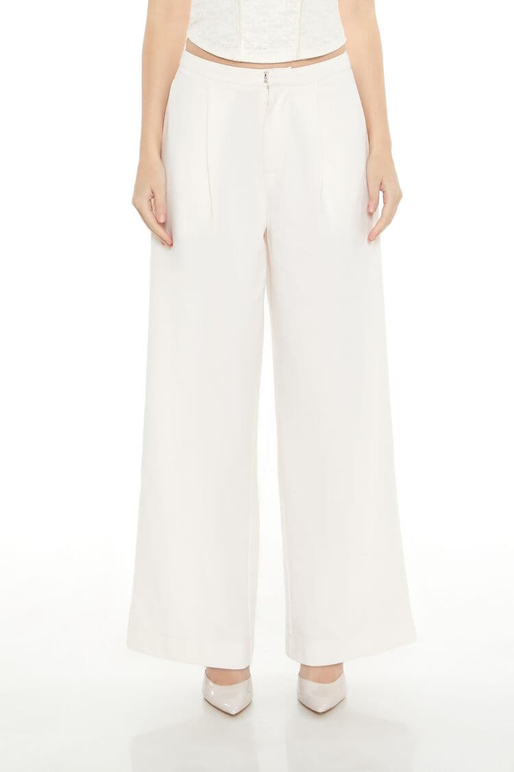 French Terry Wide-Leg Pantolon