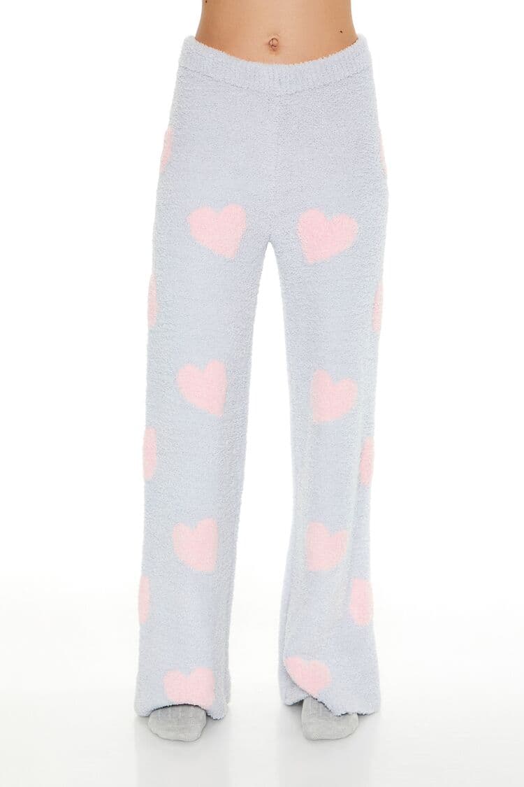 Kalp Desenli Pijama Altı