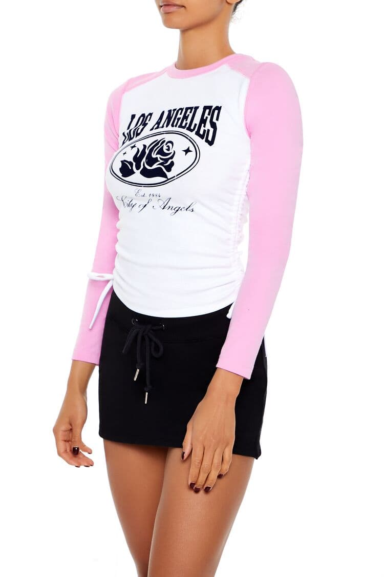 Los Angeles Baskılı Uzun Kollu Tişört