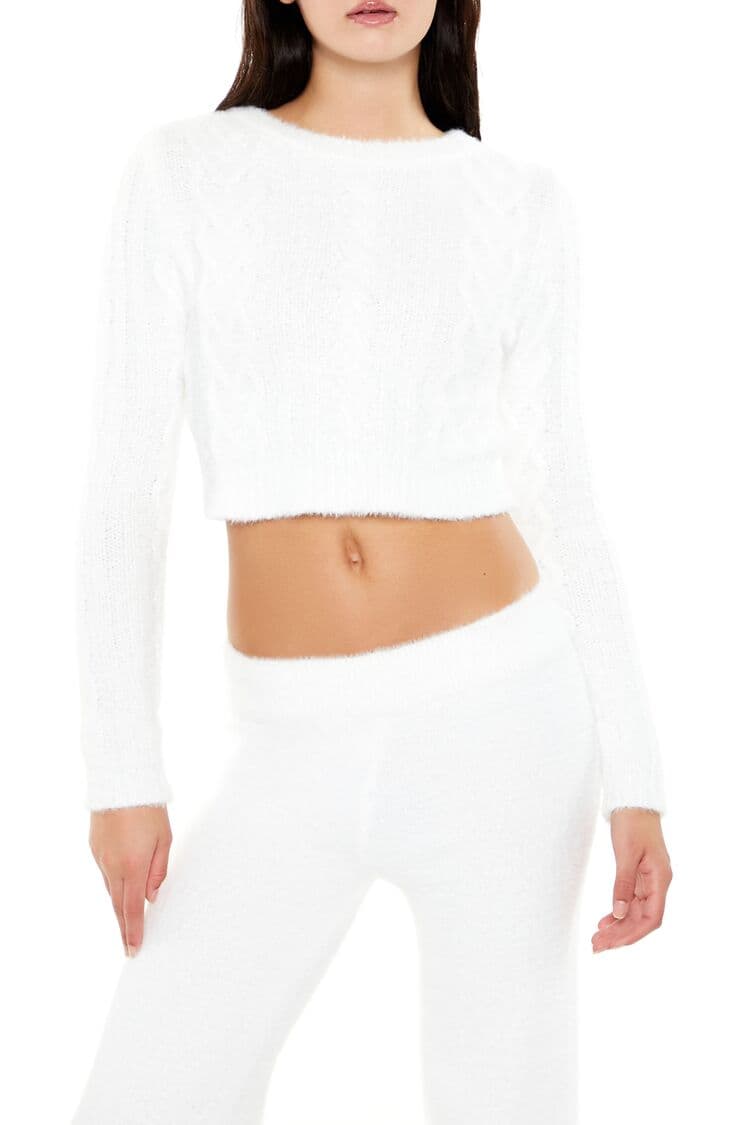 Yumuşak Örgü Crop Kazak