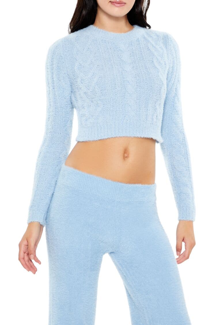 Yumuşak Örgü Crop Kazak