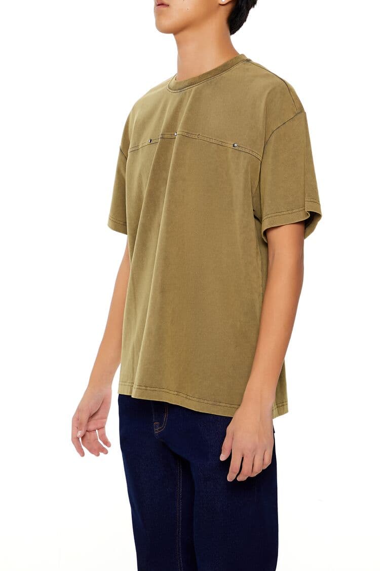 Çivi Detaylı Oversize Tişört