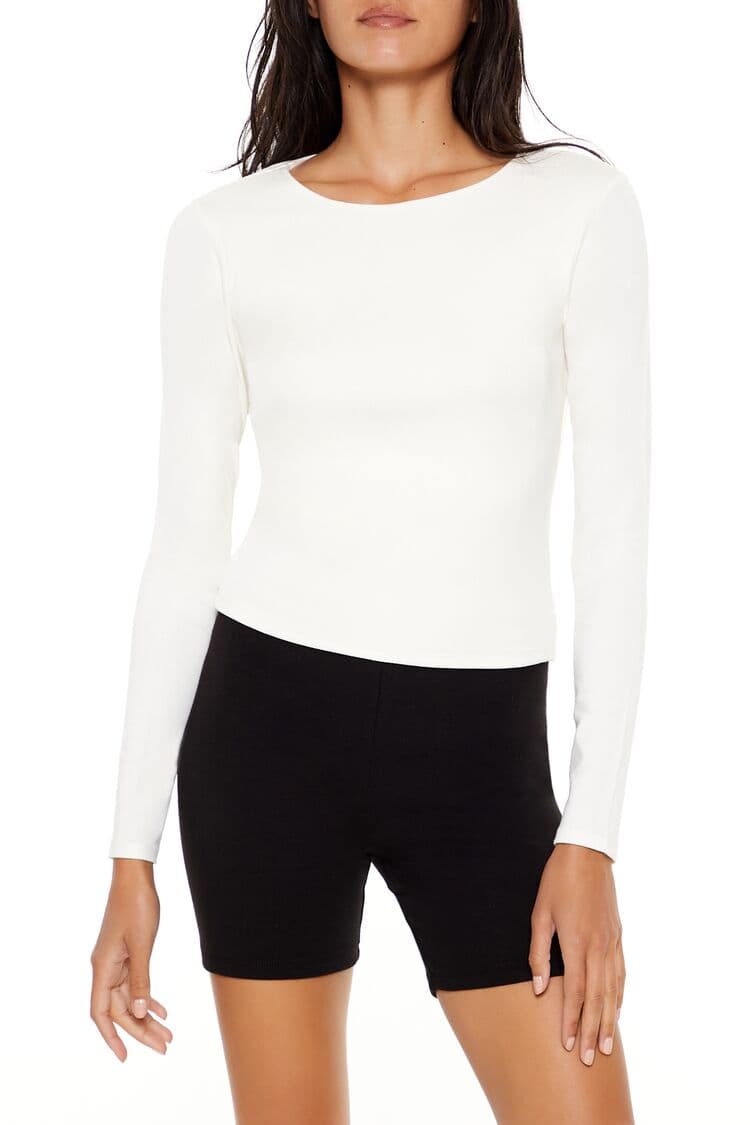 Uzun Kollu Yuvarlak Yaka Tişört