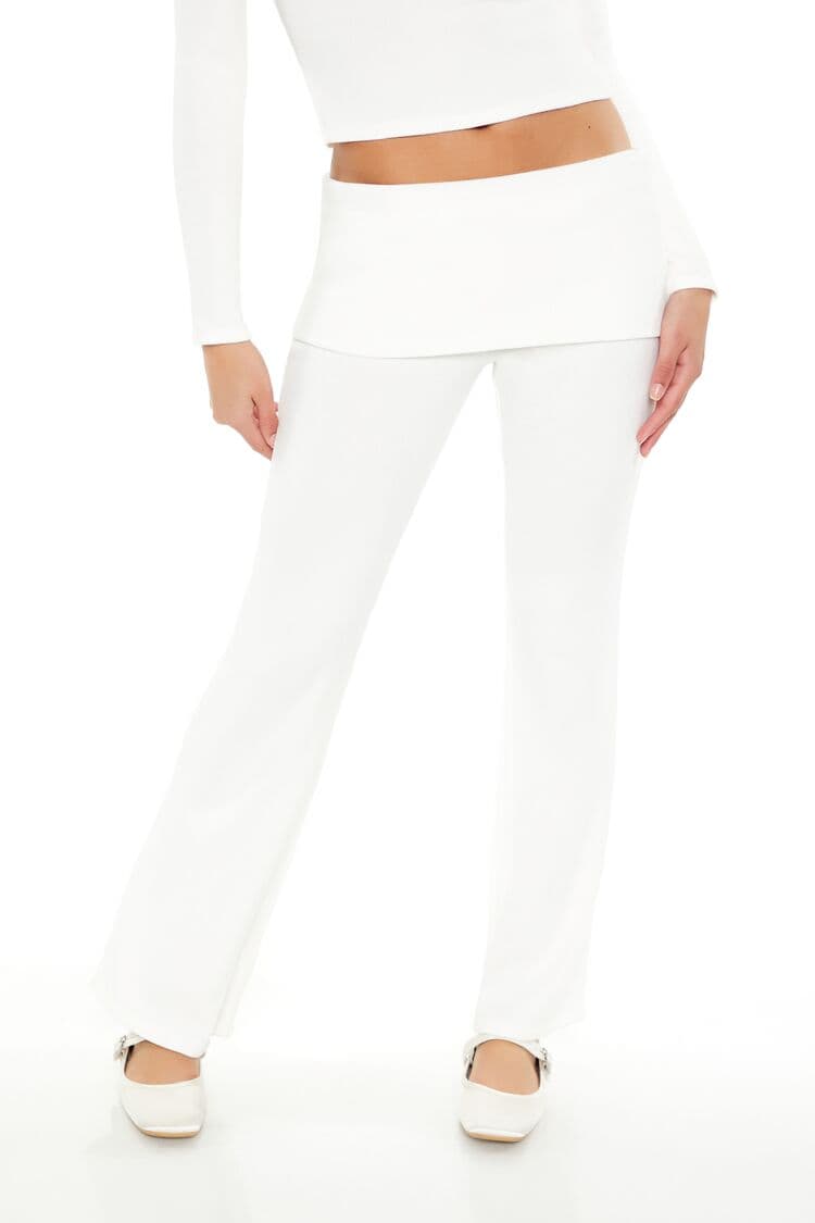 Mid-Rise Flare Pantolon