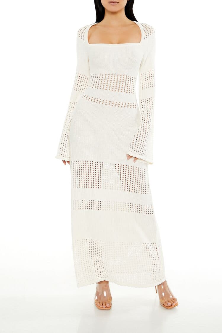 Triko File Midi Elbise