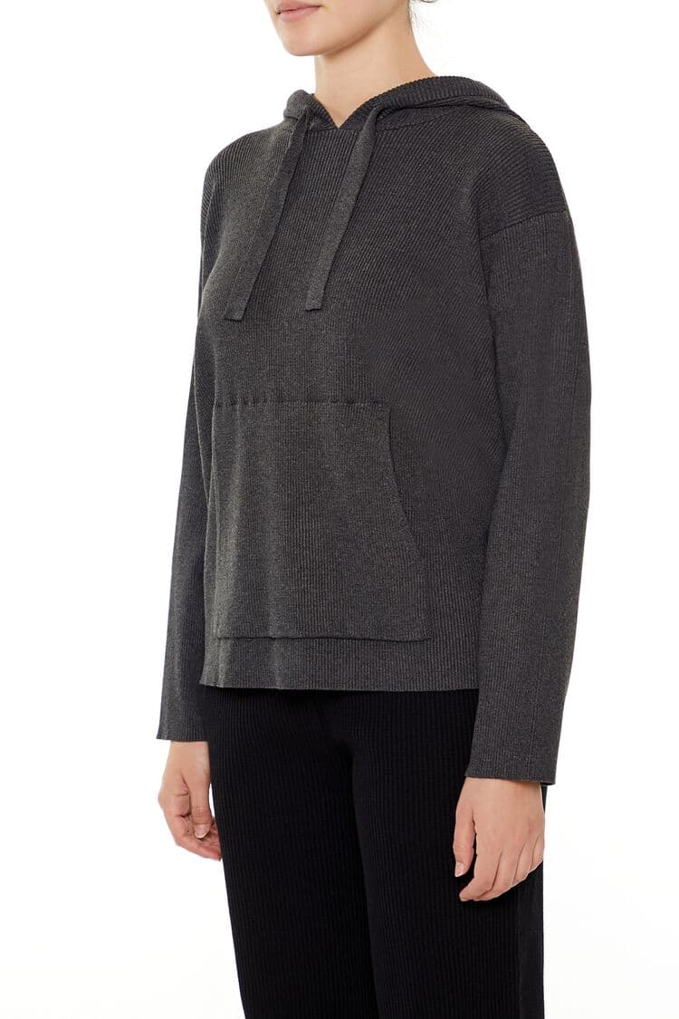 Örgü Kapüşonlu Sweatshirt