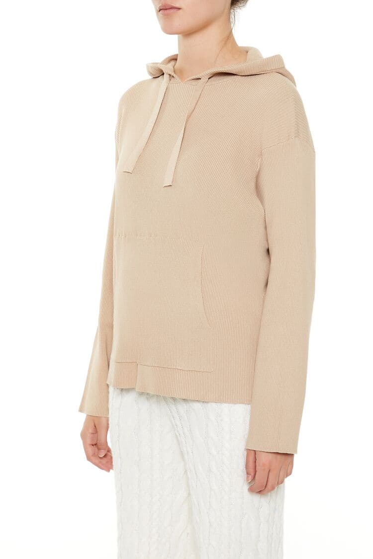 Örgü Kapüşonlu Sweatshirt