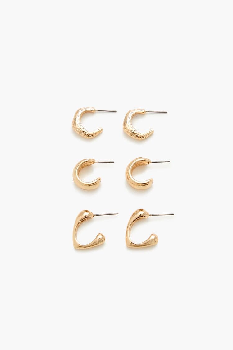 Geometrik Halka Küpe Seti