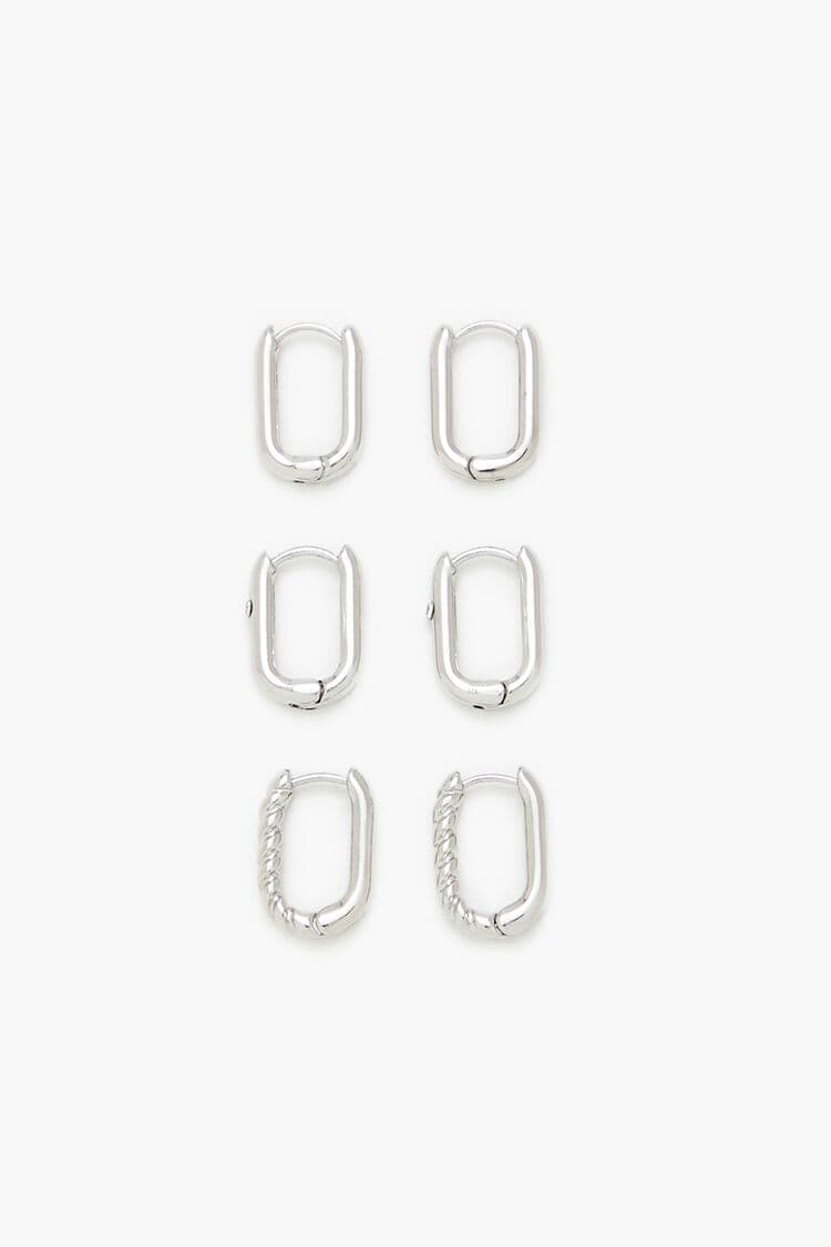 Oval Halka Küpe Seti