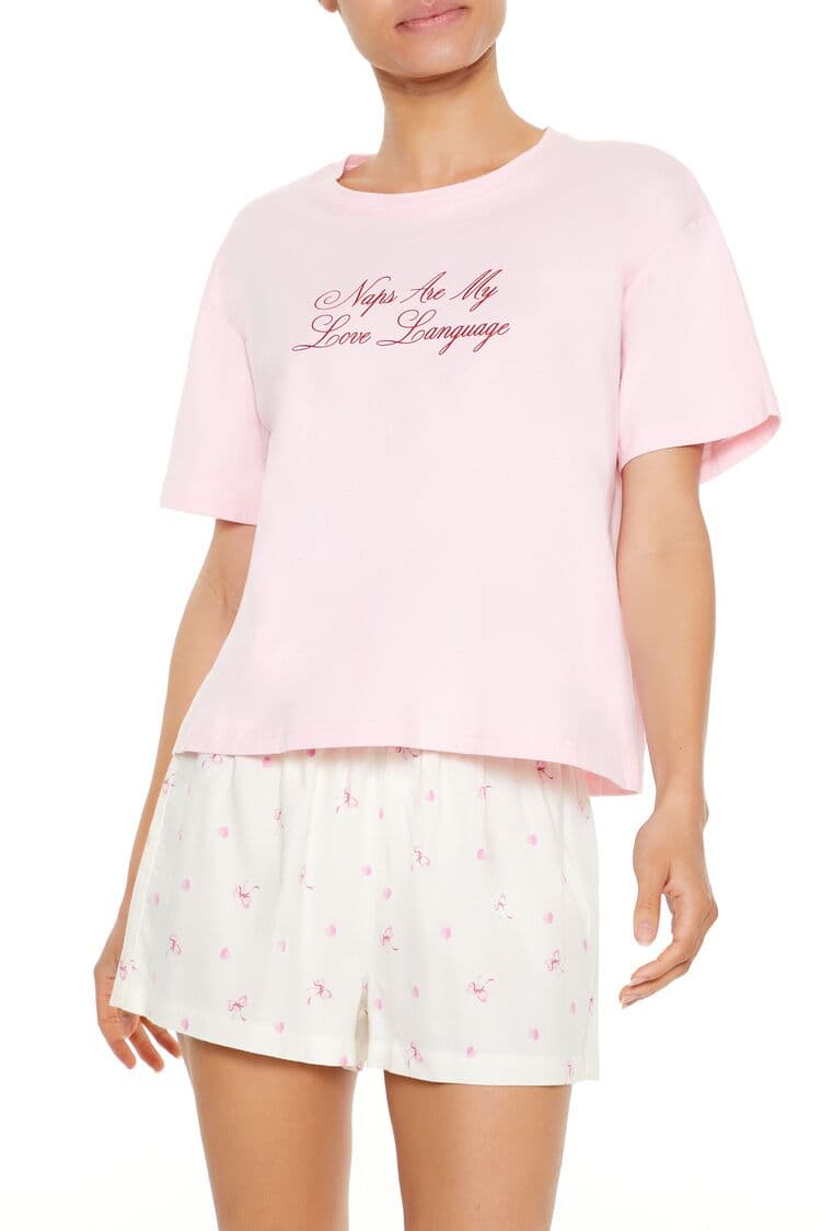 Naps Yazılı Pijama Tişört