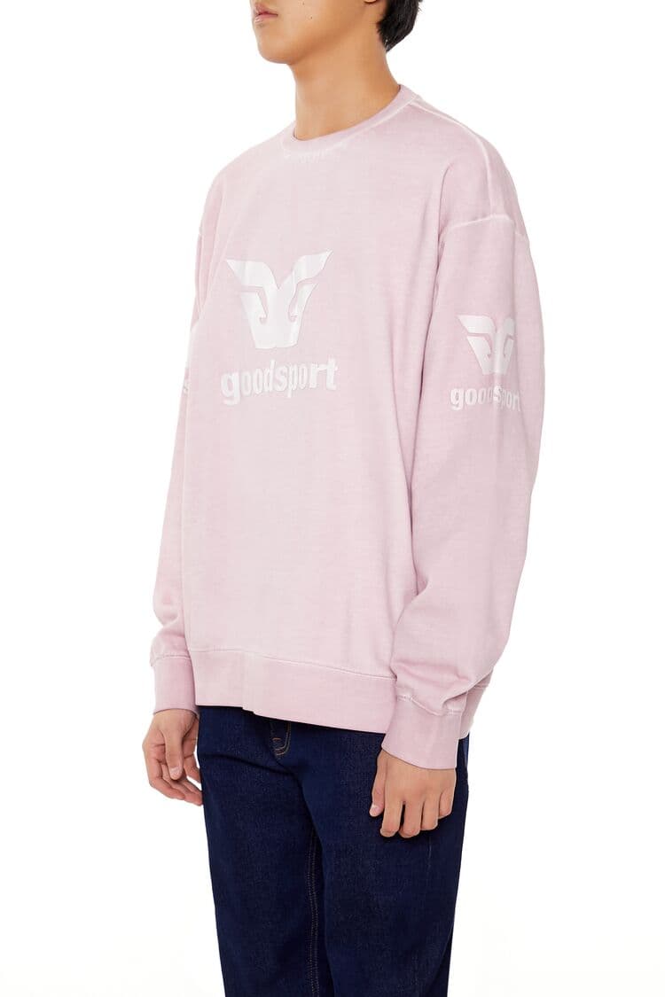 Bisiklet Yaka Baskılı Sweatshirt