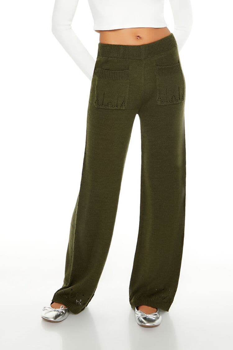 Triko Cep Detaylı Pantolon