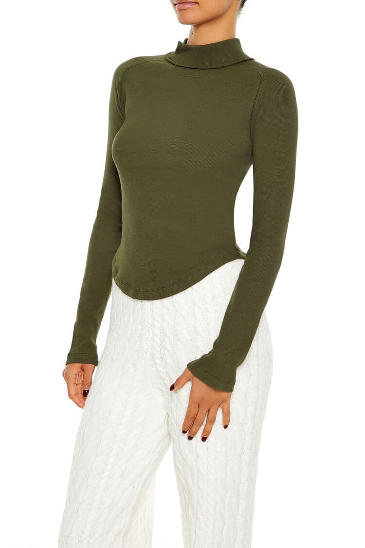 Yüksek Yaka Uzun Kollu Tişört
