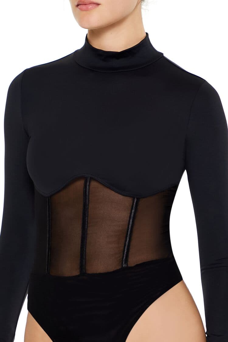Transparan Detaylı Bodysuit