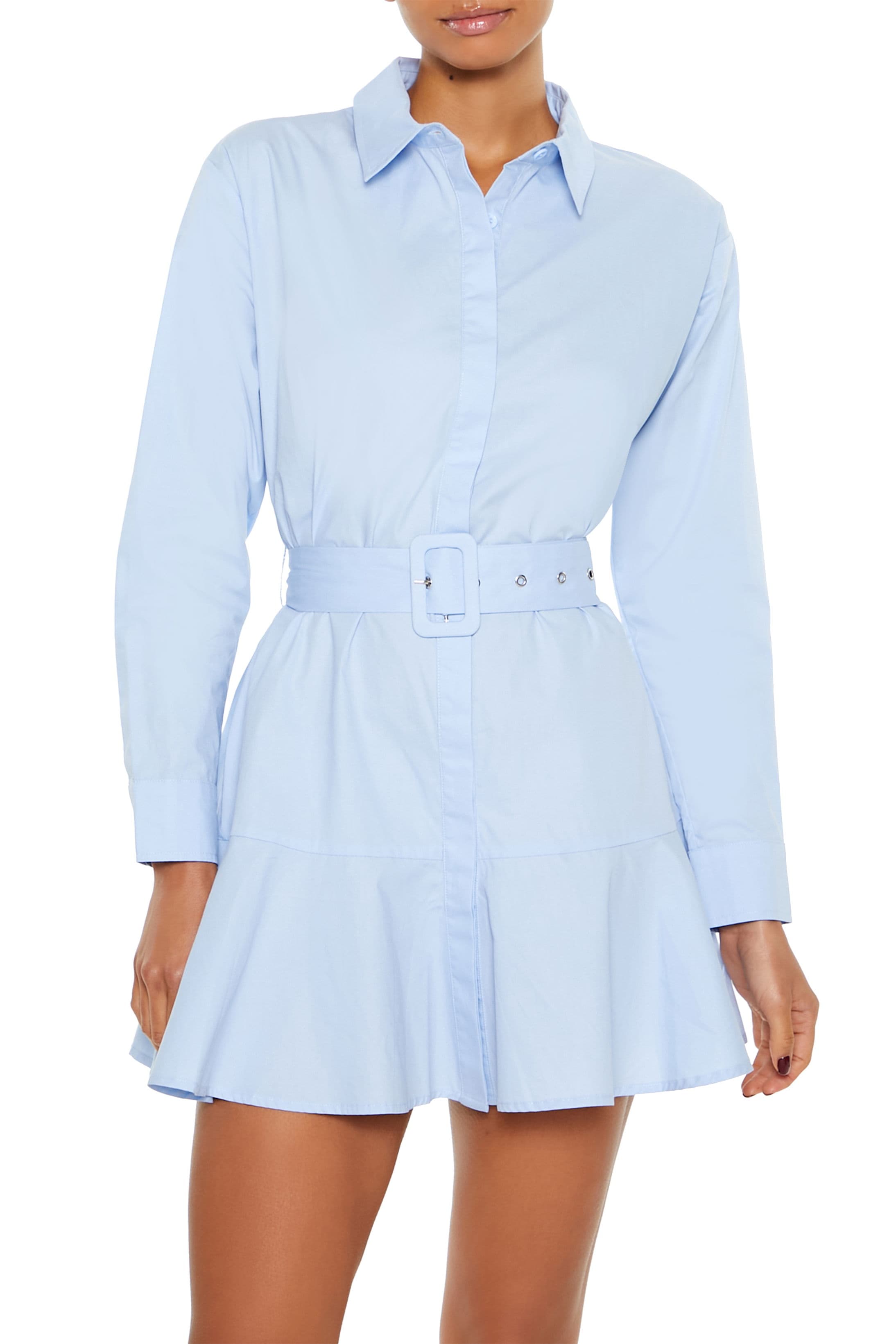 Kemer Detaylı Mini Elbise