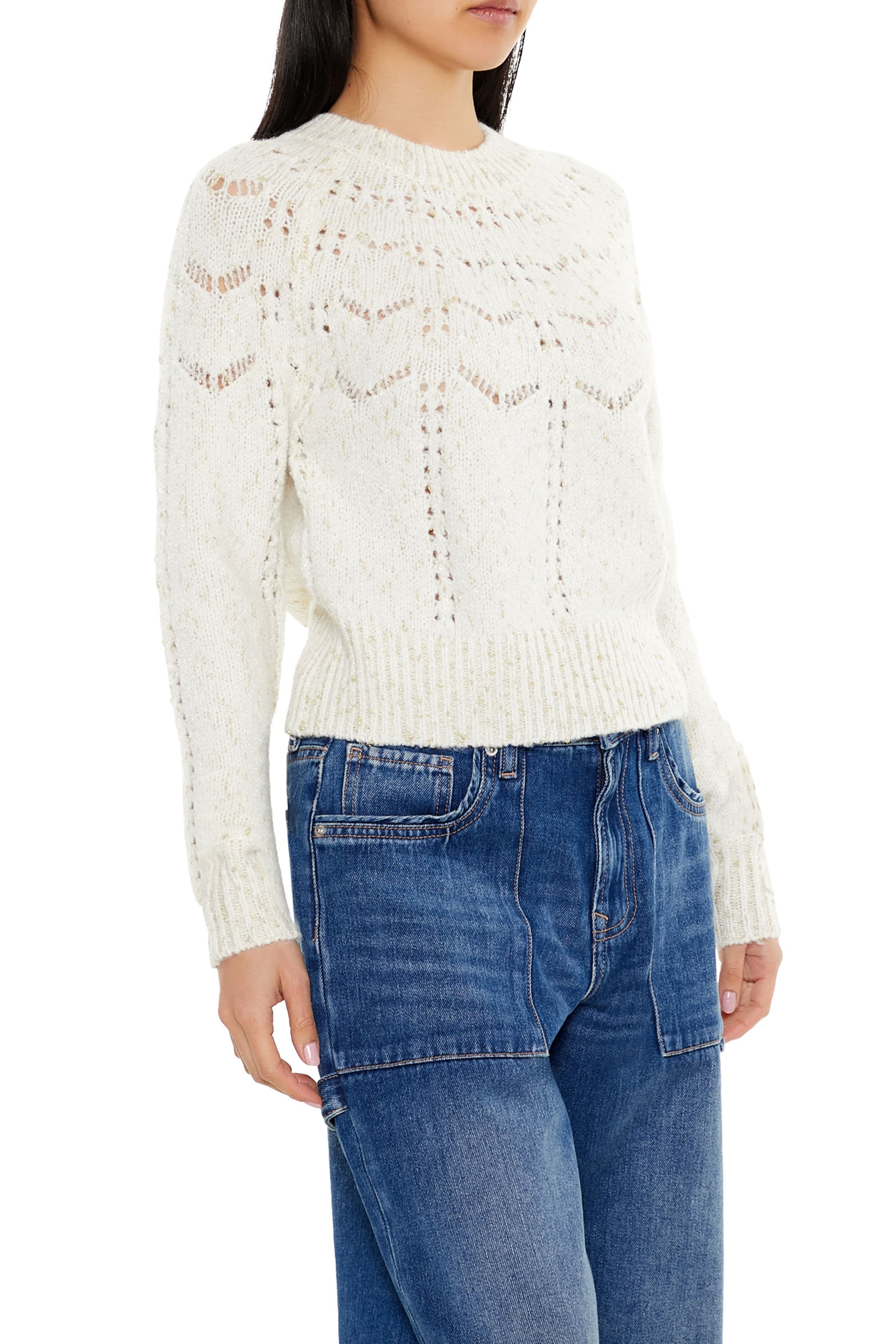 Simli Pointelle Desenli Kazak