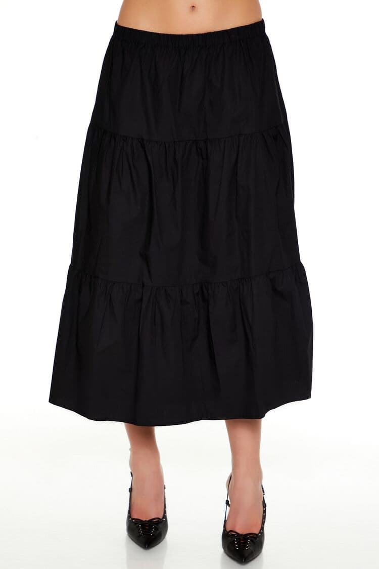 Katmanlı Maxi A-Line Etek
